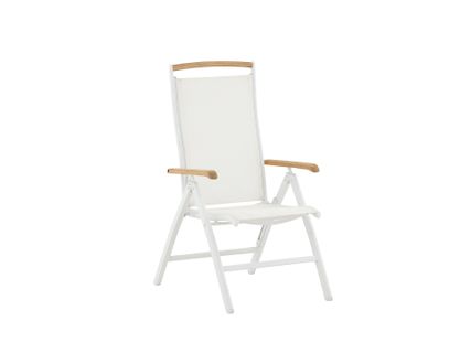 Panama dönthető szék fehér / teakfa